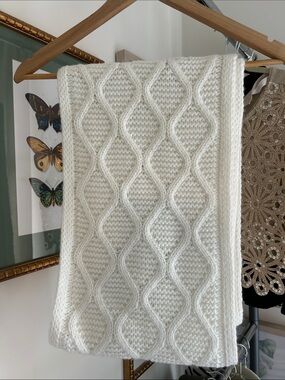 New York and Company Cozy off White metallic  Knit Infinity Scarf